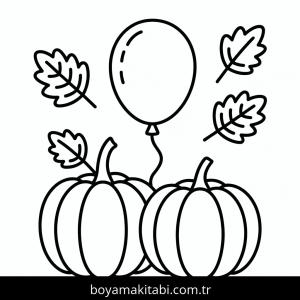 Sonbahar boyama sayfası – renkli çizimler, okul öncesi