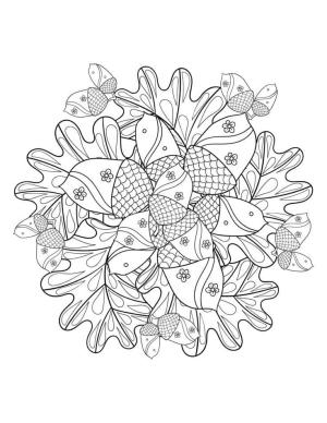 Sonbahar boyama sayfası,  coloring page, Sincapların en sevdiği lezzet., 