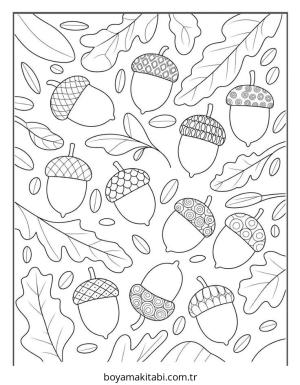 Sonbahar boyama sayfası – yaratıcılığı geliştirir, keyifli zaman