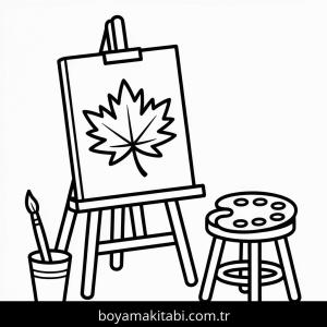 Sonbahar boyama sayfası – boyama çalışması, yaratıcılığı geliştirir