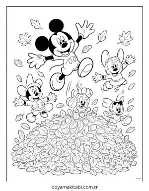 Sonbahar boyama sayfası – boyama etkinliği, çocuk aktivitesi