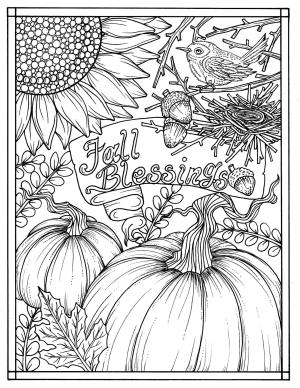 Sonbahar boyama sayfası,  coloring page, Sonbahar kutsaması, 