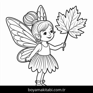 Sonbahar boyama sayfası – çocuk aktivitesi, PDF indir