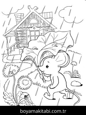 Sonbahar boyama sayfası – boyama çalışması, yaratıcılığı geliştirir