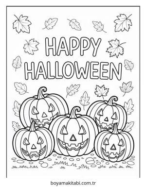 Sonbahar boyama sayfası – sanatsal çalışma, çocuklar için