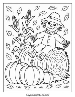 Sonbahar boyama sayfası – ücretsiz yazdır, boyama etkinliği