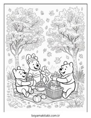 Sonbahar boyama sayfası – yaratıcılığı geliştirir, keyifli zaman