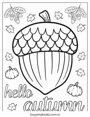 Sonbahar boyama sayfası – yaratıcılığı geliştirir, keyifli zaman