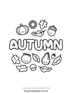 Sonbahar boyama sayfası – eğitici aktivite, yaratıcılık