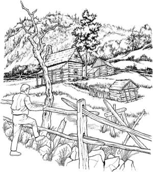 Sonbahar boyama sayfası,  coloring page, Sonbahar güzelliği büyüleyici, 