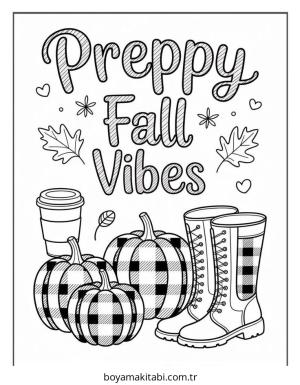 Sonbahar boyama sayfası – boyama etkinliği, çocuk aktivitesi