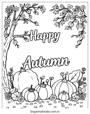 Sonbahar boyama sayfası – eğitici aktivite, yaratıcılık