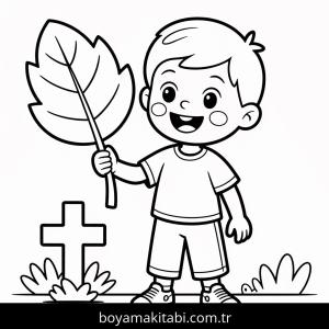 Sonbahar boyama sayfası – sanatsal çalışma, çocuklar için