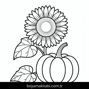 Sonbahar boyama sayfası – çocuk aktivitesi, PDF indir