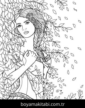 Sonbahar boyama sayfası – çocuklar için, çizgi film temalı