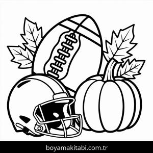 Sonbahar boyama sayfası – basit çizim, kolay boyama
