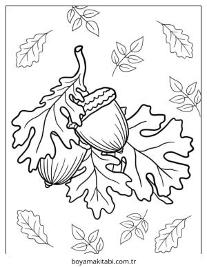 Sonbahar boyama sayfası – eğlenceli etkinlik, el becerilerini geliştirir