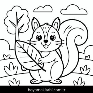 Sonbahar boyama sayfası – keyifli zaman, renkli çizimler