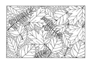 Sonbahar boyama sayfası,  coloring page, Dünyanın altın dekorasyonu, 