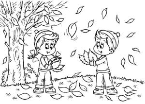 Sonbahar boyama sayfası,  coloring page, Ücretsiz Sonbahar Resim, 