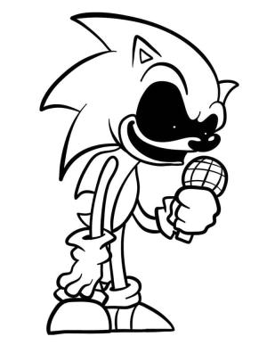 Sonic Exe boyama sayfası,  coloring page, Sonic Exe 3, 