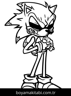Sonic Exe boyama sayfası – yaratıcılık, eğlenceli etkinlik