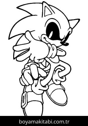 Sonic Exe boyama sayfası – evde etkinlik, ücretsiz yazdır