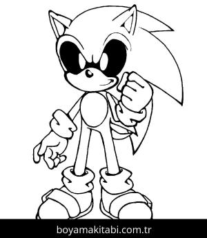 Sonic Exe boyama sayfası – eğlenceli etkinlik, el becerilerini geliştirir