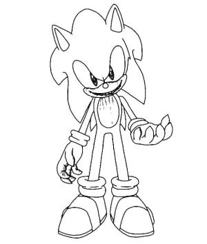 Sonic Exe boyama sayfası,  coloring page, Sonic Exe 1, 