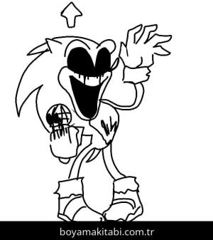 Sonic Exe boyama sayfası – yaratıcılık, eğlenceli etkinlik