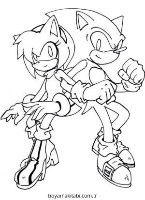 Sonic boyama sayfası – sevimli karakter, sanatsal çalışma