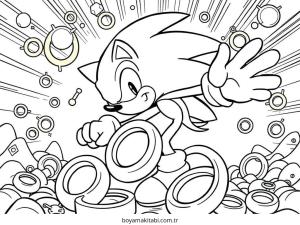 Sonic boyama sayfası – yaratıcılığı geliştirir, keyifli zaman