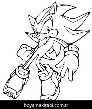Sonic boyama sayfası – eğlenceli etkinlik, el becerilerini geliştirir