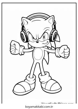Sonic boyama sayfası – çocuk aktivitesi, PDF indir