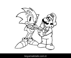 Sonic boyama sayfası – renkli çizimler, okul öncesi