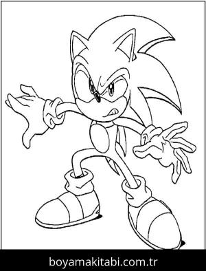Sonic boyama sayfası – boyama çalışması, yaratıcılığı geliştirir