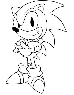 Sonic boyama sayfası, Sonic coloring page, Sonic Kollarını Geçti, 