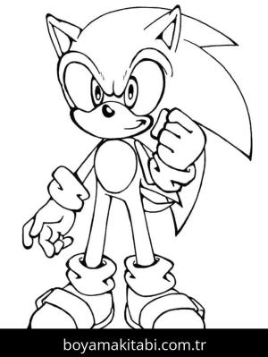 Sonic boyama sayfası – sanatsal çalışma, çocuklar için