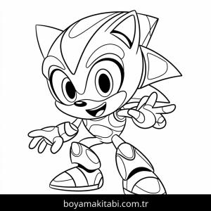 Sonic boyama sayfası – renkli çizimler, okul öncesi
