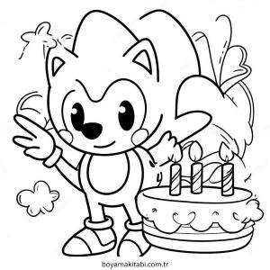 Sonic boyama sayfası – renkli çizimler, okul öncesi