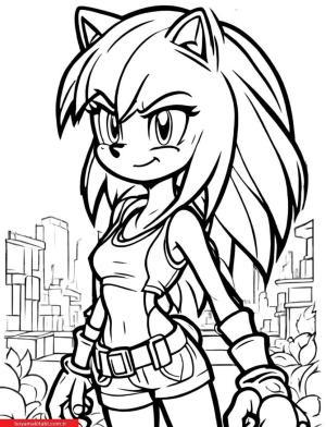 Sonic boyama sayfası, Sonic coloring page, , 