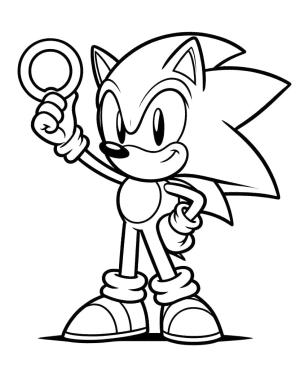 Sonic boyama sayfası, Sonic coloring page, Sonic’in çizimi, 