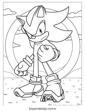 Sonic boyama sayfası – keyifli zaman, renkli çizimler