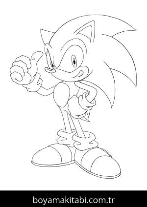 Sonic boyama sayfası – kolay boyama, eğitici aktivite