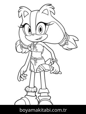 Sonic boyama sayfası – PDF indir, sevimli karakter