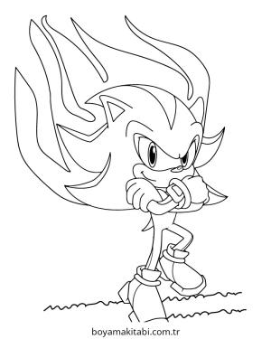Sonic boyama sayfası – renkli çizimler, okul öncesi