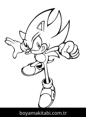 Sonic boyama sayfası – okul öncesi, evde etkinlik