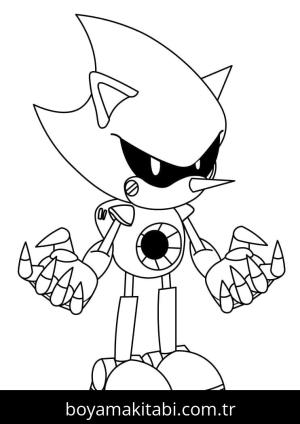 Sonic boyama sayfası – boyama çalışması, yaratıcılığı geliştirir