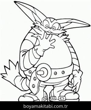 Sonic boyama sayfası – sevimli karakter, sanatsal çalışma