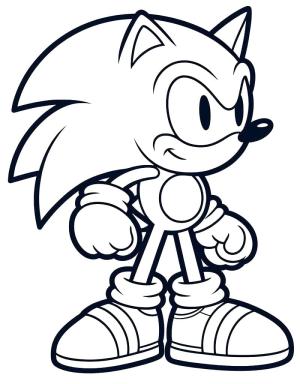 Sonic boyama sayfası, Sonic coloring page, ücretsiz kirpi Sonic, 